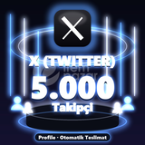 ⚡ X (Twitter) 5.000 Takipçi ⚡