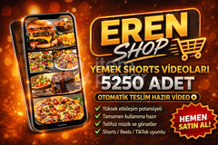 Yemek Shorts Videoları – 5250 Adet Çok Satan