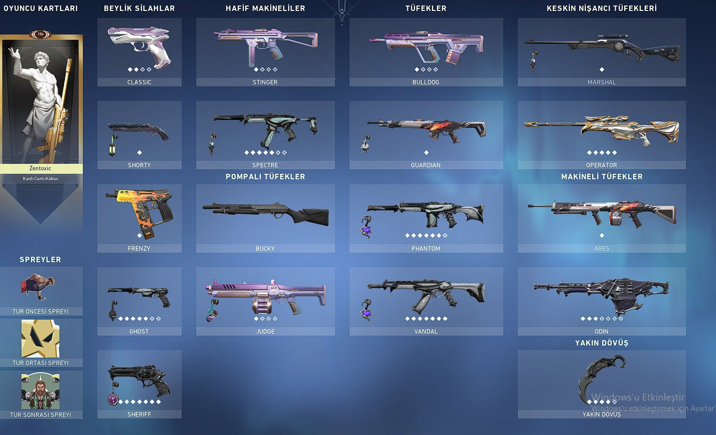 Yeni yağmacı set ve Rgx pro katana elmas 1 rank