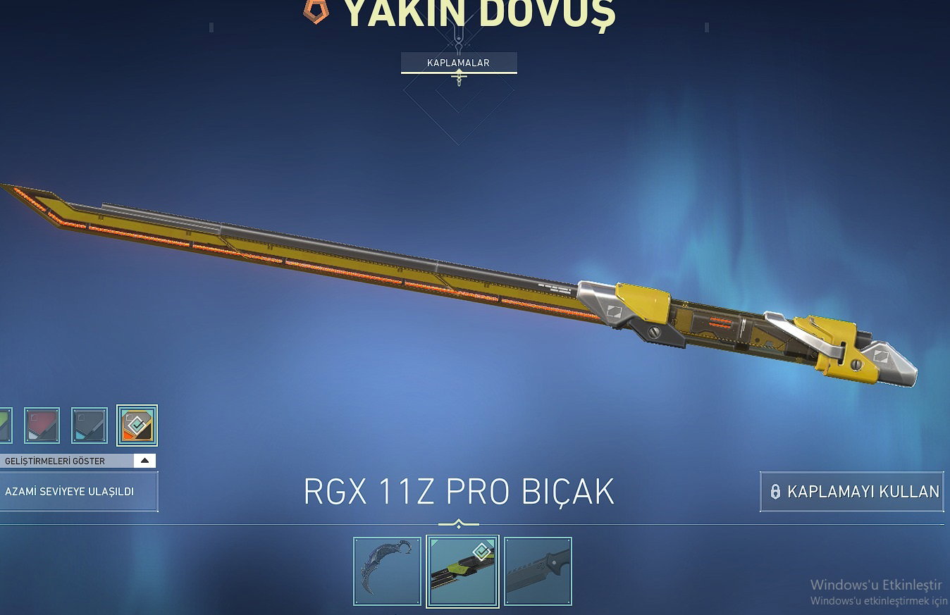 Yeni yağmacı set ve Rgx pro katana elmas 1 rank
