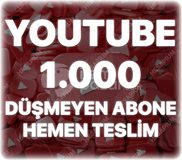 Youtube 1.000 Abone - Düşüş Yok