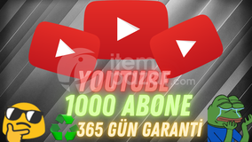 ⭐YOUTUBE 1000 ABONE+GARANTİ♻️⭐
