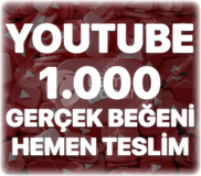 Youtube 1.000 Organik Beğeni