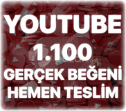 Youtube 1.100 Organik Beğeni