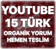 Youtube 15 Organik Türk Yorum