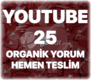 Youtube 25 Organik Yorum