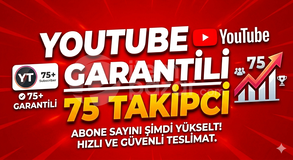 YOUTUBE 75 TÜRK TAKİPCİ GARANTİLİ 