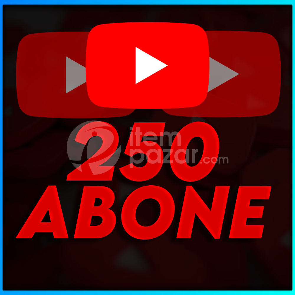 YouTube 250 Gerçek Abone - Anında Teslim