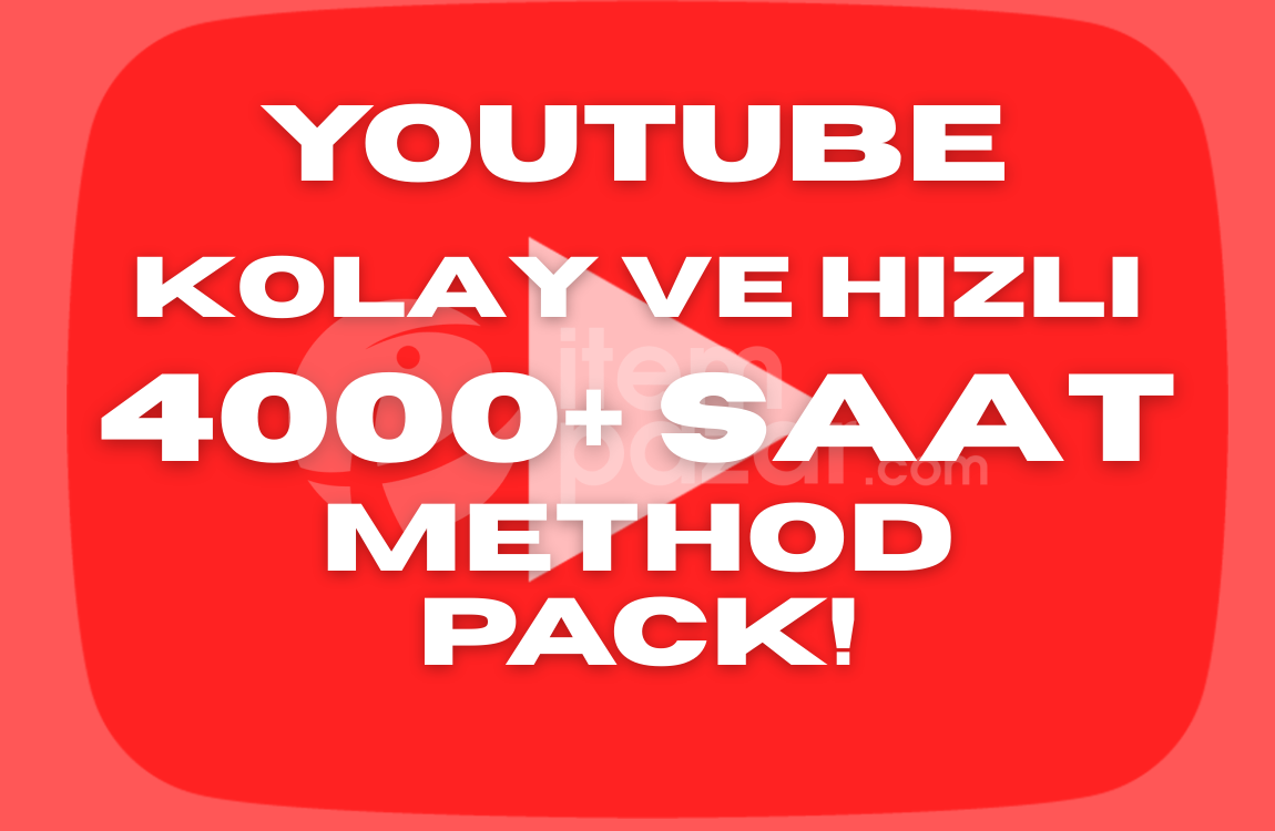 ✅YOUTUBE [+4000 SAAT] KOLAY VE HIZLI YAPMA!