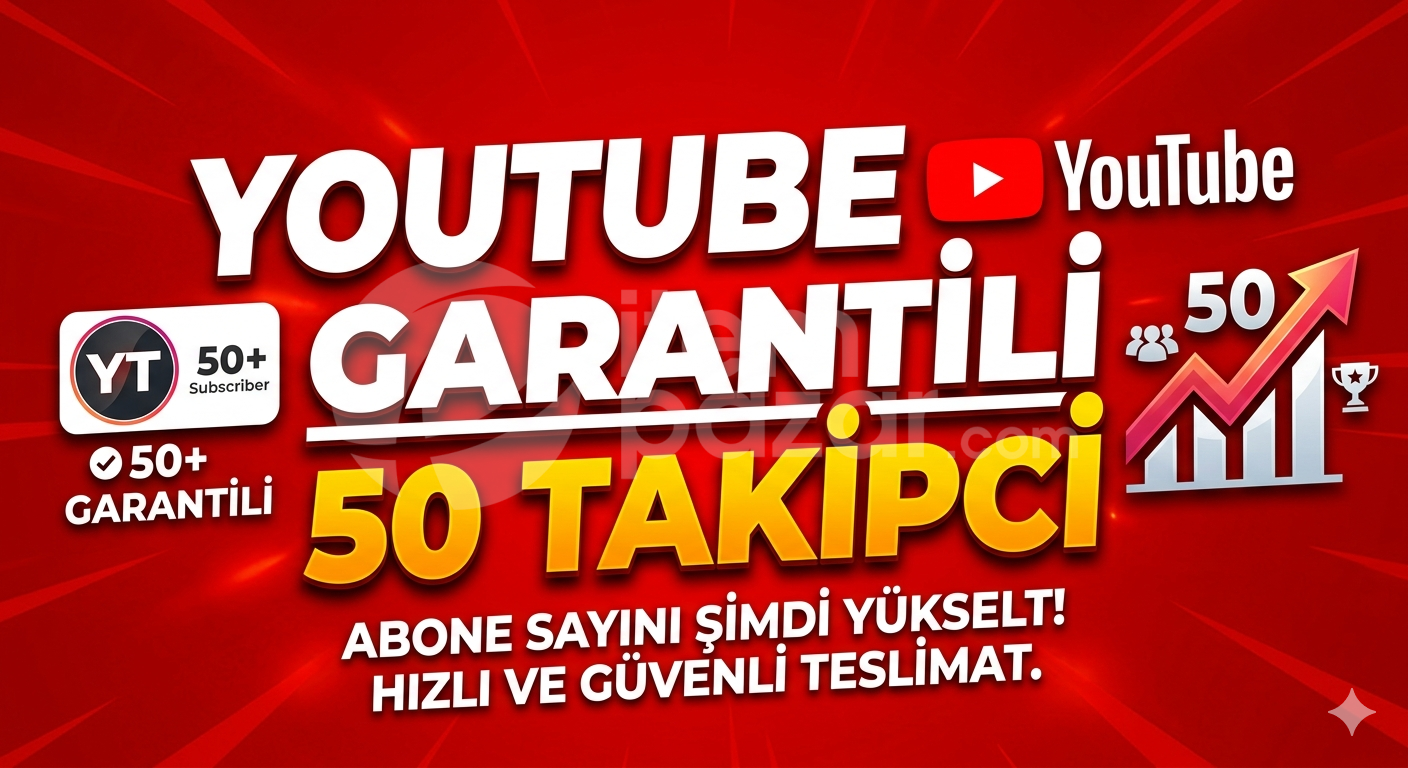 YOUTUBE 50 TÜRK TAKİPCİ GARANTİLİ 