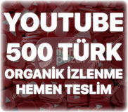 Youtube 500 Organik Türk İzlenme