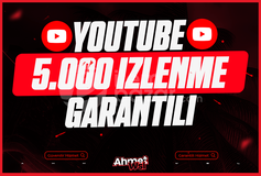 Youtube 5.000 İzlenme Garantili