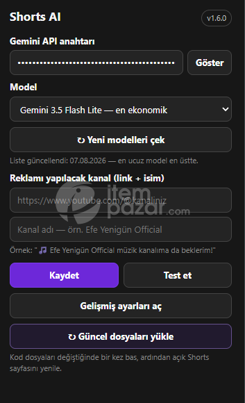 YouTube Shorts AI Yorum Asistanı | Gemini