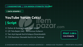 YouTube Yorum Cekici | Script | #038