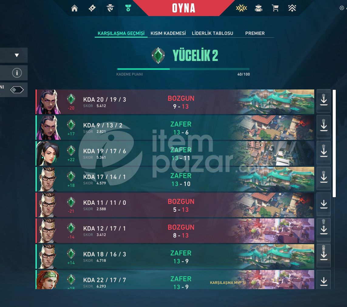 YÜCELİK 2 40KP FRESH HESAP