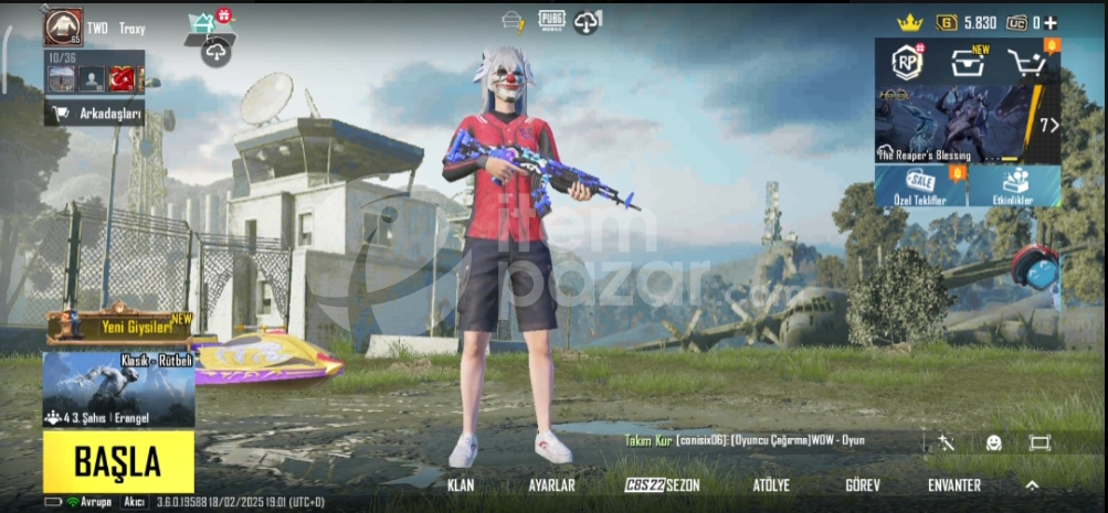 Çok acil pubg hesabi yükseltilebilir silahlı 