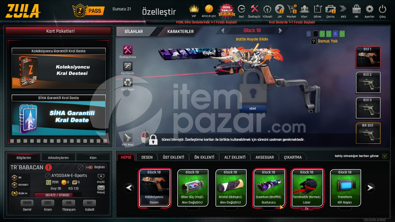 ZULA ELİT DESTANSI DOLU HESAP 
